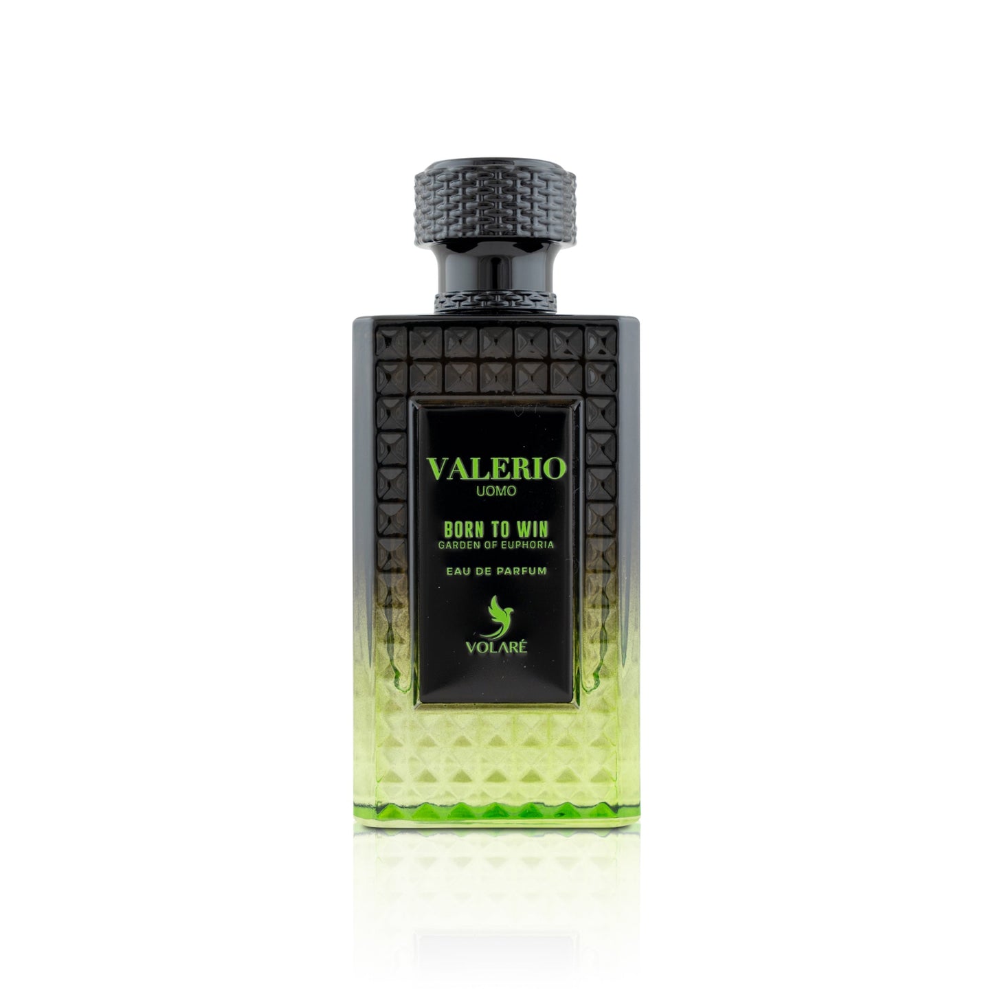 Perfume bottle labeled 'Valerio' on a white background