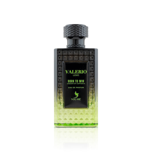Perfume bottle labeled 'Valerio' on a white background